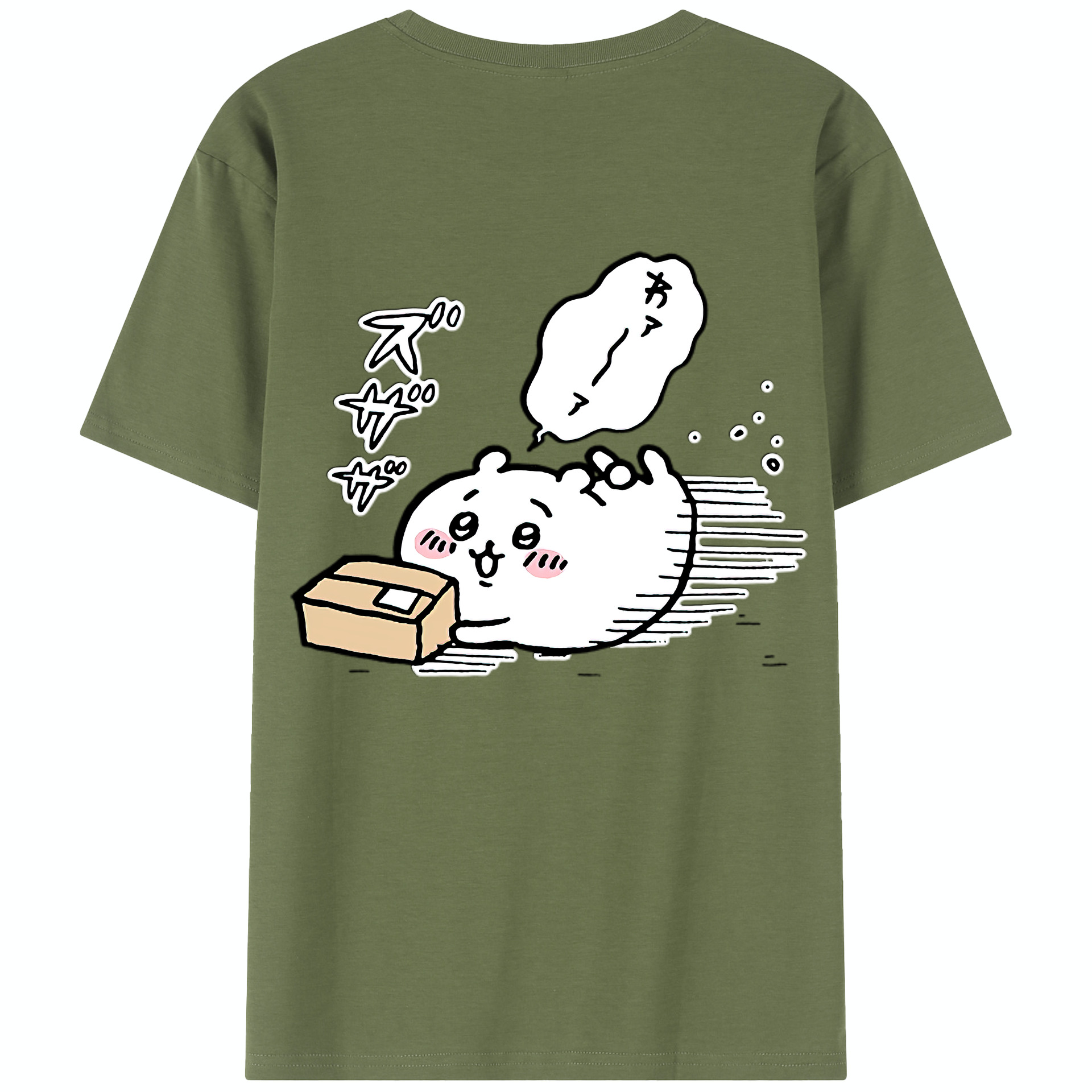 （画像用） ちいかわ ちいかわ Chii-kawa chiikawa 綿100％半袖Tシャツ（背面プリント）